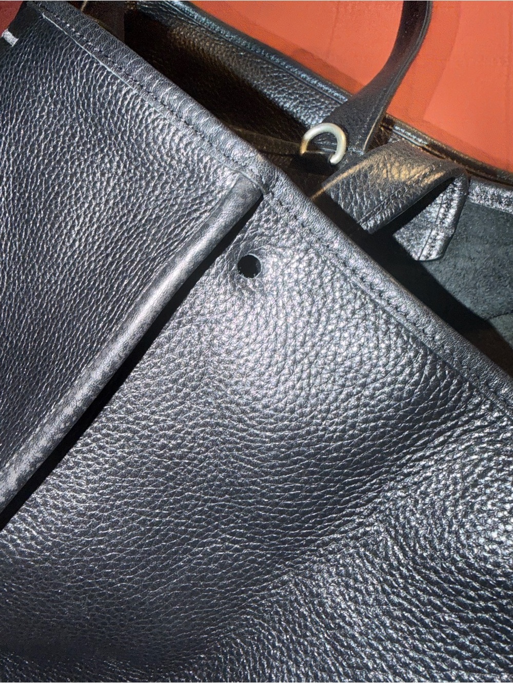 Telfar Black Large Leather Tote - Picture 11 of 16